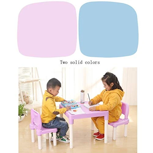 Plastic Kids Table And 2 Chairs Set, Set For Boys Or Girls Toddler Leaning Chair Drawing Chair (20x20x17.31inch, Pink) 3 Plastic Kids Table And 2 Chairs Set, Set For Boys Or Girls Toddler Leaning Chair Drawing Chair (20x20x17.31inch, Pink) - Image 3