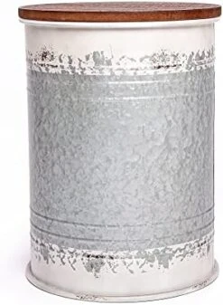 Hallops Farmhouse Accent Side Table | Galvanized Rustic Coffee Table | Metal Storage Ottoman Wood Cover With Stand| Farmhouse Decor Storage Bench (Set Of 2, Distressed White) 8 Hallops Farmhouse Accent Side Table | Galvanized Rustic Coffee Table | Metal Storage Ottoman Wood Cover With Stand| Farmhouse Decor Storage Bench (Set Of 2, Distressed White) -Best Furniture Store 41JSQxrlcNL. AC