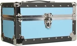 Summer Camp And College Dorm Mini Storage Trunk Organizer Keepsake Box Treasure Chest Footlocker Size 14" L X 8" H X 8" W Light Blue 20 Summer Camp And College Dorm Mini Storage Trunk Organizer Keepsake Box Treasure Chest Footlocker Size 14" L X 8" H X 8" W Light Blue -Best Furniture Store 41JULs8ZacL. AC