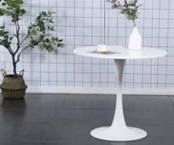 White Tulip Table,31.5" Modern Round Dining Table White Pedestal Table Kitchen Table Bistro Table Round Drop Leaf Table For Dining Room,Living Room(White) 10 White Tulip Table,31.5" Modern Round Dining Table White Pedestal Table Kitchen Table Bistro Table Round Drop Leaf Table For Dining Room,Living Room(White) -Best Furniture Store 41Jbx98flRL