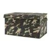 Sweet Jojo Designs Woodland Camo Boy Small Fabric Toy Bin Storage Box Chest For Baby Nursery Or Kids Room - Beige Green And Black Rustic Forest Camouflage