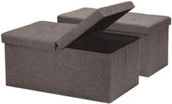 Otto & Ben 30" Storage Ottoman With SMART LIFT Top, Upholstered Tufted Bench, Foot Rest, Dark Grey -Best Furniture Store 41Ji4jsTsSL. AC