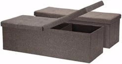 Otto & Ben 30" Storage Ottoman With SMART LIFT Top, Upholstered Tufted Bench, Foot Rest, Dark Grey -Best Furniture Store 41JlTqReOEL. AC