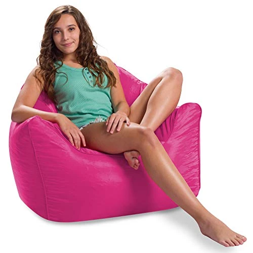 Posh Creations Malibu Lounge, Kid And Teen Playrooms And Bedrooms, Large Bean Bag Chair, Soft Nylon-Pink 5 Posh Creations Malibu Lounge, Kid And Teen Playrooms And Bedrooms, Large Bean Bag Chair, Soft Nylon-Pink - Image 5