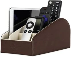 Homeze PU Leather Remote Control Holder And Caddy Organizer Stand For TV Remote And Table Top -Best Furniture Store 41Jvf 0MpL. AC