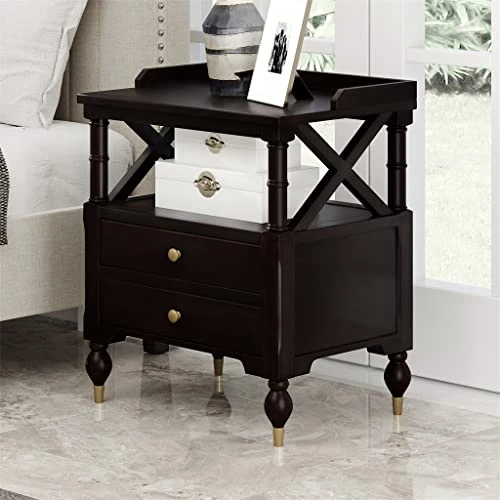 MHYFC Contemporary 2 Drawer Nightstand For Small Spaces Bedroom 2 MHYFC Contemporary 2 Drawer Nightstand For Small Spaces Bedroom - Image 2