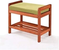 Small Foot Stools, Footstool Change Shoes Stool Solid Wood Multifunctional Double Shoe Rack Living Room Small Seat Stool Simple Storage Stool European Storage Stool (Color : #1) -Best Furniture Store 41KHni4FpkL. AC