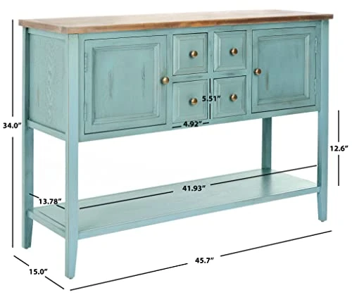 Safavieh American Homes Collection Charlotte Distressed Light Blue Sideboard 1 Safavieh American Homes Collection Charlotte Distressed Light Blue Sideboard