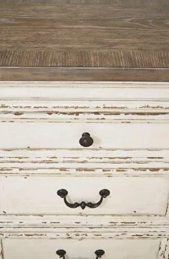 Signature Design By Ashley Realyn French Country Distressed -Dining Room Buffet Or Server, Chipped White -Best Furniture Store 41KUEXPHf0L