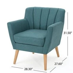 Christopher Knight Home Merel Mid Century Modern Fabric Club Chair, Dark Teal/Natural 10 Christopher Knight Home Merel Mid Century Modern Fabric Club Chair, Dark Teal/Natural -Best Furniture Store 41KgmpiAuUL