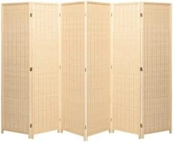 Legacy Decor 3 Panel Natural Color Wood And Bamboo Weave Room Divider -Best Furniture Store 41KkFaIbz1L. AC