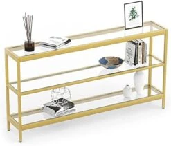 Evajoy Console Table, 55" Entryway Table With 3 Tiers, Open Glass Sofa Table For Living Room, Foyer, Entryway, Bedroom, Hallway 17 Evajoy Console Table, 55" Entryway Table With 3 Tiers, Open Glass Sofa Table For Living Room, Foyer, Entryway, Bedroom, Hallway -Best Furniture Store 41KmmaOWZL. AC