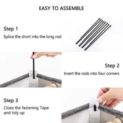 Fiona's Magic 80L Large Laundry Hamper With Lid, Collapsible Laundry Basket With Rope Handles, Dirty Clothes Hamper For Bedroom, Living Room, Clothes Storage Basket 16.5"L×12.2"W×24"H, Grey -Best Furniture Store 41Kz11AjR2S