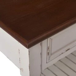 ClickDecor Baker Modern Console Table, Entryway Storage, Home Office Writing Desk With 2 Drawers, Mid Century Living Room Furniture For Small Spaces, White -Best Furniture Store 41L2N23XrCL