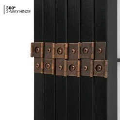 Partition Room Divider Wood Floral Room Divider With 6-Panel 5.7ft Portable Freestanding Privacy Partition Shoji Screen For Home Office Bedroom Separation, Black -Best Furniture Store 41L6kWvJa1L