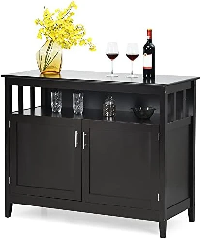 LOKO Buffet Cabinet With Storage, Freestanding Kitchen Cabinet With Adjustable Shelf, Storage Sideboard Console Table, 45 X 20 X 36 Inches (Brown) 6 LOKO Buffet Cabinet With Storage, Freestanding Kitchen Cabinet With Adjustable Shelf, Storage Sideboard Console Table, 45 X 20 X 36 Inches (Brown) - Image 6