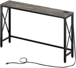 Rolanstar Console Table With 2 Outlets And 2 USB Ports, 39.4” Entryway Table With Metal Frame & X-Shaped Design, Narrow Sofa Table For Living Room And Hallway, Behind Couch Table, For Entryway, Foyer 17 Rolanstar Console Table With 2 Outlets And 2 USB Ports, 39.4” Entryway Table With Metal Frame & X-Shaped Design, Narrow Sofa Table For Living Room And Hallway, Behind Couch Table, For Entryway, Foyer -Best Furniture Store 41LJZqq5yeL. AC