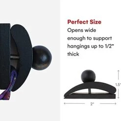 Classy Clamps Wooden Quilt Wall Hangers – 4 Small Clips (Black) And Screws For Wall Hangings - Tapestry Hangers/Quilt Hangers For Wall Hangings - Quilt Clips/Wall Clips For Hanging/Quilt Racks -Best Furniture Store 41LgZDm6g4L