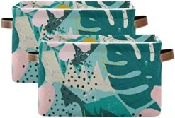Sea Turtle Starfish Retro Map Large Storage Basket Nautical Ocean Nursery Bins Collapsible Clothes Laundry Hamper With Handles For Home Living Room Bedroom Closet Toys Blankets Organizing 2 Pcs -Best Furniture Store 41MJUwh0U0L. AC