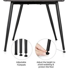 Yaheetech Dining Chairs Velvet Accent Armchairs Living Room Chairs With Steel Legs Upholstered Modern Tub Chairs With Backrest Armrest For Lounge Living Room Dining Room, Set Of 6, Gray 7 Yaheetech Dining Chairs Velvet Accent Armchairs Living Room Chairs With Steel Legs Upholstered Modern Tub Chairs With Backrest Armrest For Lounge Living Room Dining Room, Set Of 6, Gray -Best Furniture Store 41MT6jzaqUL