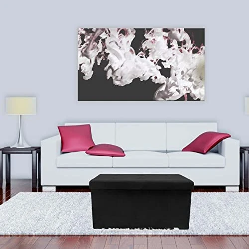 Sorbus Storage Ottoman Bench – Collapsible/Folding Bench Chest With Cover – Perfect Toy And Shoe Chest, Hope Chest, Pouffe Ottoman, Seat, Foot Rest, – Contemporary Faux Suede (Black) 2 Sorbus Storage Ottoman Bench – Collapsible/Folding Bench Chest With Cover – Perfect Toy And Shoe Chest, Hope Chest, Pouffe Ottoman, Seat, Foot Rest, – Contemporary Faux Suede (Black) - Image 2