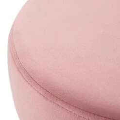 Duhome Velvet Ottoman, Makeup Vanity Stool, Contemporary Stool, Mongolian Round Metal Stool, Vanity Stool, Furry Ottoman Stool, Modern Accent Stools, Pink -Best Furniture Store 41MqYHDU6fL