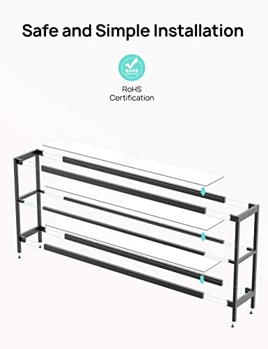 Evajoy Console Table, 55" Entryway Table With 3 Tiers, Open Glass Sofa Table For Living Room, Foyer, Entryway, Bedroom, Hallway 5 Evajoy Console Table, 55" Entryway Table With 3 Tiers, Open Glass Sofa Table For Living Room, Foyer, Entryway, Bedroom, Hallway - Image 5