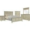 Hades Of Sand Bedroom Set, Antique White/Natural Walnut