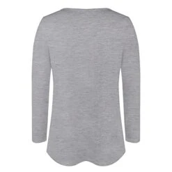 Long Sleeve Shirts For Women,Scoop Neck Fashion Letter Print Pullover Solid Color Basic Tops Slim Fit Tunic Tops -Best Furniture Store 41NQpnrPsLL