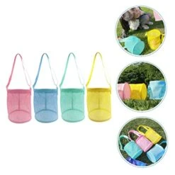 SECFOU Beach Toys 4pcs Backpack Beach For Mesh Storage Bag Mesh Travel Organizer Bags Beach Tote Bag Travel Laundry Bag Hanging Net Bag Travel Beach Tote Mesh Beach Bag Beach Bag Sandbox -Best Furniture Store 41NYpxlbaqL