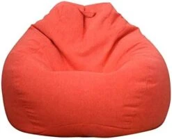 WAQIA Stuffed Animal Storage Bean Bag Chair Cover (No Filler) - Stuffable Zipper Beanbag Cover-Cotton Linen Memory Foam Beanbag Replacement Cover For Adults And Kids Without Filling -Best Furniture Store 41NbRZRm67L. AC