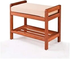 Small Foot Stools, Footstool Change Shoes Stool Solid Wood Multifunctional Double Shoe Rack Living Room Small Seat Stool Simple Storage Stool European Storage Stool (Color : #1) -Best Furniture Store 41NgwU2Wk3L. AC