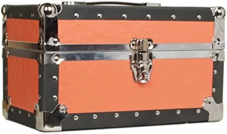 Summer Camp And College Dorm Mini Storage Trunk Organizer Keepsake Box Treasure Chest Footlocker Size 14" L X 8" H X 8" W Light Blue 10 Summer Camp And College Dorm Mini Storage Trunk Organizer Keepsake Box Treasure Chest Footlocker Size 14" L X 8" H X 8" W Light Blue - Image 10