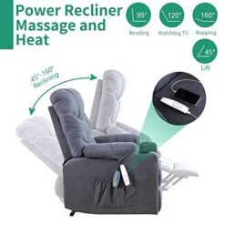 OBBOLLY Power Lift Recliner Chair For Elderly, Massage Chair Recliner With Heat, Linen Fabric Lazy Sofa Chairs With Cup Holders, USB, Side Pockets For Living Room 14 OBBOLLY Power Lift Recliner Chair For Elderly, Massage Chair Recliner With Heat, Linen Fabric Lazy Sofa Chairs With Cup Holders, USB, Side Pockets For Living Room -Best Furniture Store 41O1X8FQGCL