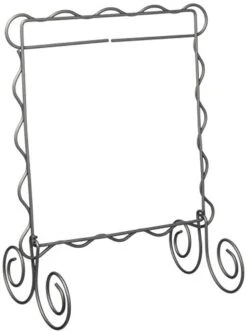 X 6in Scalloped Single Stand Silver