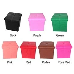 DOUBAO Storage PU Leather Footrest Stool Step Space Saving Square Strong Load Capacity Solid Furniture Home Office (Color : D) 5 DOUBAO Storage PU Leather Footrest Stool Step Space Saving Square Strong Load Capacity Solid Furniture Home Office (Color : D) -Best Furniture Store 41OR01ez5fL