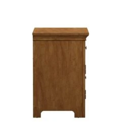 Inspire Q 1-Drawer Wood Cupboard Nightstand With Charging Station In Oak -Best Furniture Store 41OT1RdUmSL