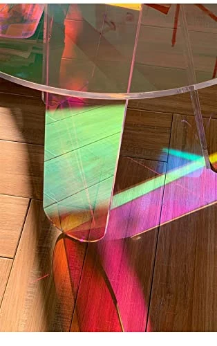 Nordic Acrylic Rainbow Colors End Tables, Round Lucite Modern Simple Colorful Chic Accent Desk,for Living Room Bedroom Hotel Outdoor (Color : Colorful, Size : 45 * 47cm) 6 Nordic Acrylic Rainbow Colors End Tables, Round Lucite Modern Simple Colorful Chic Accent Desk,for Living Room Bedroom Hotel Outdoor (Color : Colorful, Size : 45 * 47cm) - Image 6