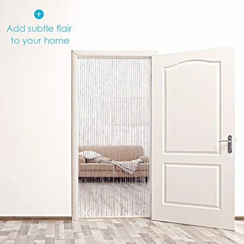 Crystal Beaded Curtains For Doorways, Room Divider, 6’ X 3’, 1 PC, Clear Beads, Privacy Screen, Curtain At Door, Kids, Bedroom, Closet, Diamond Cut, Separator, Hanging Bohemian Partition | Houseables 6 Crystal Beaded Curtains For Doorways, Room Divider, 6’ X 3’, 1 PC, Clear Beads, Privacy Screen, Curtain At Door, Kids, Bedroom, Closet, Diamond Cut, Separator, Hanging Bohemian Partition | Houseables - Image 6