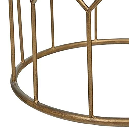Amazon Brand – Rivet Geometric Modern Glass And Metal Side End Table Stand, 15.6" W, Gold Finish 5 Amazon Brand – Rivet Geometric Modern Glass And Metal Side End Table Stand, 15.6" W, Gold Finish - Image 5