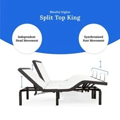 - E4 Split Head Flex Top King Size Adjustable Bed Frame Set With 12" Copper Gel Infused Memory Foam Mattress Medium Firm, 120-Night Trial -Best Furniture Store 41OuABaNIpL