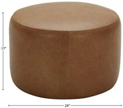 Amazon Brand – Rivet Tompkins Contemporary Foam-Padded Leather Ottoman, 24"W, Cognac 7 Amazon Brand – Rivet Tompkins Contemporary Foam-Padded Leather Ottoman, 24"W, Cognac -Best Furniture Store 41Oy2KjdhHL