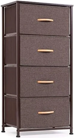 Fabric Dresser For Bedroom, Vertical Dresser Storage Tower, Steel Frame, Wood Top, Easy Pull Textured Fabric Bins, Organizer Unit For Bedroom, Hallway, Entryway, Closets, 4 Drawers, Coffee 25 Fabric Dresser For Bedroom, Vertical Dresser Storage Tower, Steel Frame, Wood Top, Easy Pull Textured Fabric Bins, Organizer Unit For Bedroom, Hallway, Entryway, Closets, 4 Drawers, Coffee -Best Furniture Store 41P0ot6YYHL. AC