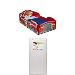 Delta Children Wood Toddler Bed, Nick Jr. PAW Patrol With Twinkle Stars Crib & Toddler Mattress