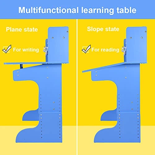 Adjustable Kids Desk And Chair Set, School Desk Children Study Writing Table For Kids With 3-12 Years Old Boys Girls Student Desk For Home Study Workstation 4 Adjustable Kids Desk And Chair Set, School Desk Children Study Writing Table For Kids With 3-12 Years Old Boys Girls Student Desk For Home Study Workstation - Image 4