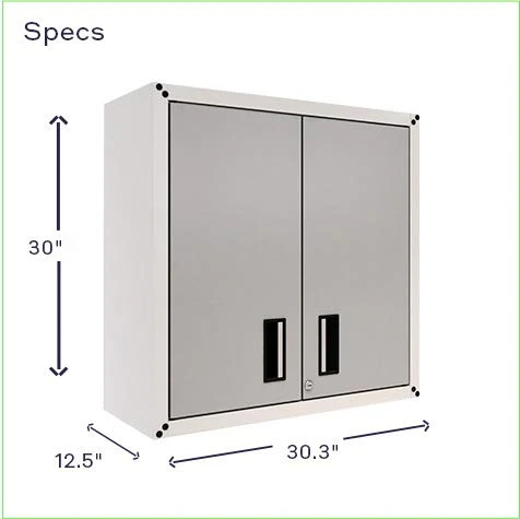 Itbe For Home Ready-to-Assemble Wall Steel Cabinet With Two Doors (White And Grey) 2 Itbe For Home Ready-to-Assemble Wall Steel Cabinet With Two Doors (White And Grey) - Image 2