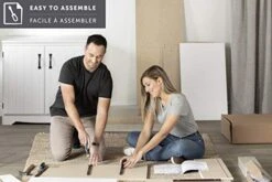 4-Door Corner Armoire For Small Space With Adjustable Shelves, Royal Cherry -Best Furniture Store 41PvlljBZnL