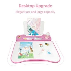 Gowxil Kids Functional Desk And Chair Set, Height Adjustable Children School Study Desk With Tilt Desktop, Bookstand, LED Light, Metal Hook And Storage Drawer For Boys Girls 9 Gowxil Kids Functional Desk And Chair Set, Height Adjustable Children School Study Desk With Tilt Desktop, Bookstand, LED Light, Metal Hook And Storage Drawer For Boys Girls -Best Furniture Store 41Q62nwHAIL