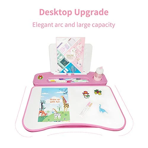 Gowxil Kids Functional Desk And Chair Set, Height Adjustable Children School Study Desk With Tilt Desktop, Bookstand, LED Light, Metal Hook And Storage Drawer For Boys Girls 3 Gowxil Kids Functional Desk And Chair Set, Height Adjustable Children School Study Desk With Tilt Desktop, Bookstand, LED Light, Metal Hook And Storage Drawer For Boys Girls - Image 3