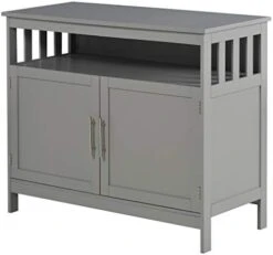 HOMCOM Sideboard Buffet Cabinet, Modern Kitchen Cabinet, Coffee Bar Cabinet With 2-Level Shelf And Open Compartment, Black 7 HOMCOM Sideboard Buffet Cabinet, Modern Kitchen Cabinet, Coffee Bar Cabinet With 2-Level Shelf And Open Compartment, Black -Best Furniture Store 41QQbWZjGvL. AC